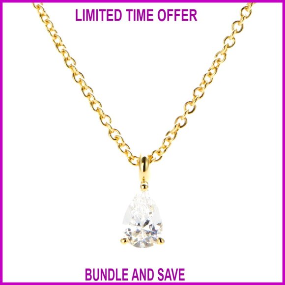 14K Gold Plated Pendant Necklace Hypoallergenic Dainty Layering